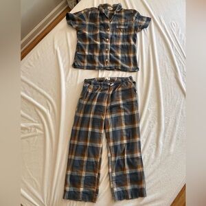 Pact Organic Plaid Pajama Set